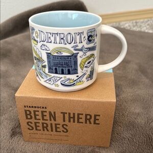 Starbucks Detroit Mug - Blue and Yellow Design